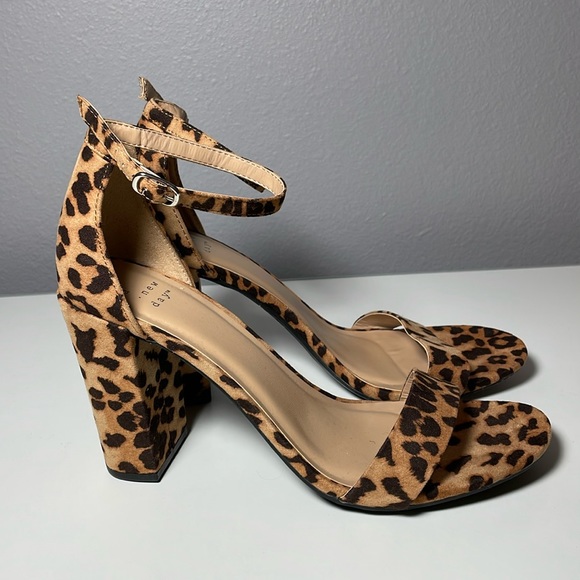 Ema Square Toe Heels A New Day Leopard Print Womens Size 9.5 - Picture 1 of 7